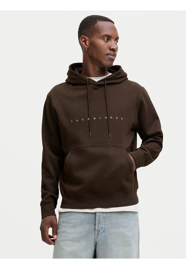 Jack & Jones Bluza Star 12233972 Brązowy Relaxed Fit. Kolor: brązowy. Materiał: syntetyk, bawełna