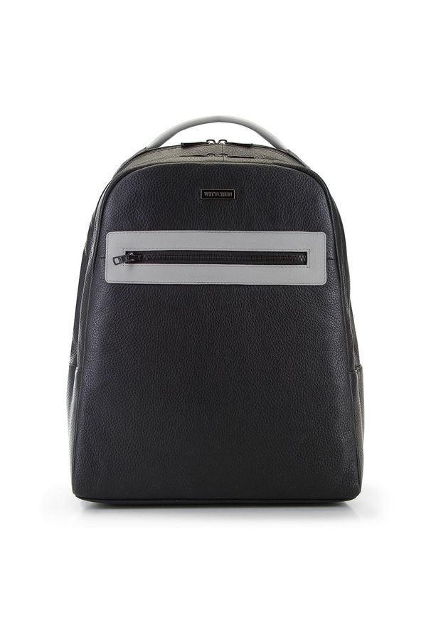 Wittchen - Męski plecak na laptopa 11"/12" skórzany. Kolor: szary. Materiał: skóra. Styl: klasyczny, elegancki, biznesowy