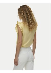 Vero Moda Bluzka Selma 10345667 Żółty jasny Regular Fit. Kolor: żółty. Materiał: bawełna #5