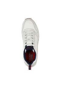 skechers - Buty do chodzenia męskie Skechers Unostacre. Zapięcie: sznurówki. Kolor: biały. Materiał: materiał. Szerokość cholewki: normalna. Sport: turystyka piesza