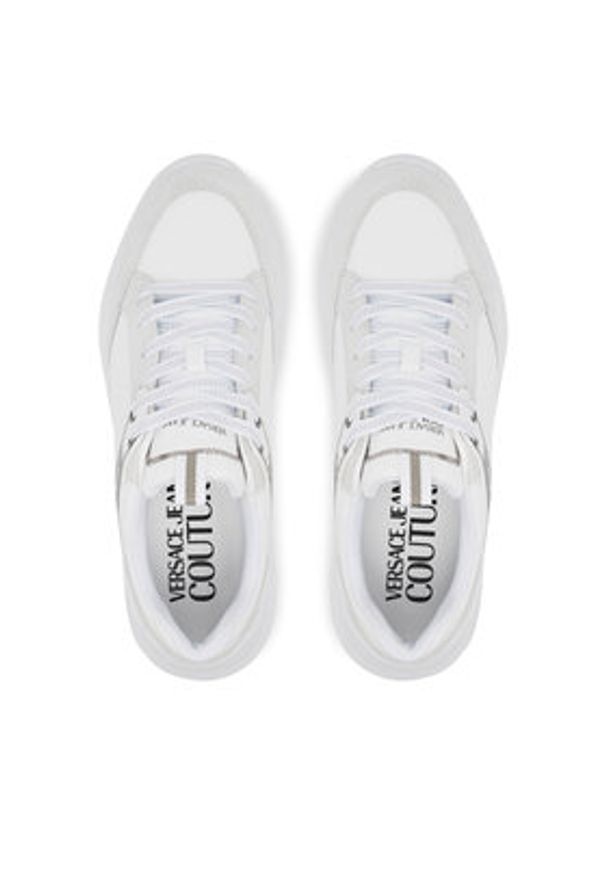 Versace Jeans Couture Sneakersy 79YA3SC2 ZPB30 003 Biały. Kolor: biały. Materiał: skóra