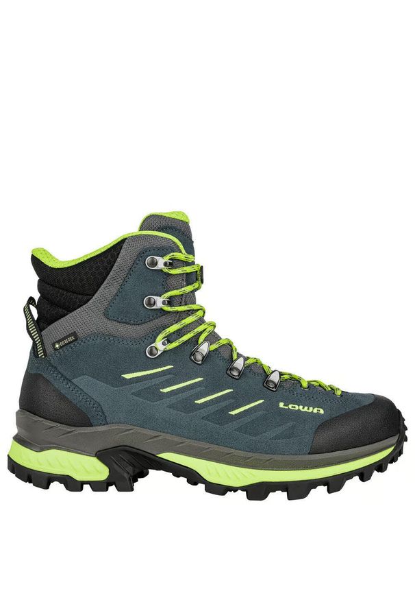 Buty trekkingowe męskie Lowa Randir Mid Gtx. Wysokość cholewki: za kostkę. Zapięcie: sznurówki. Kolor: niebieski. Materiał: zamsz, tkanina. Szerokość cholewki: normalna