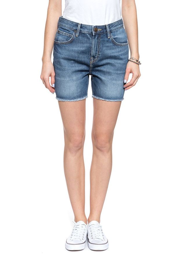 Lee - DAMSKIE SPODENKI LEE BOYFRIEND SHORT FLICK DARK L37NLJKA 112108090. Materiał: jeans