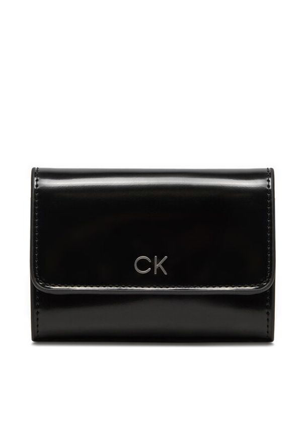 Calvin Klein Mały Portfel Damski Ck Daily Sm Trfold K60K612425 Czarny. Kolor: czarny. Materiał: skóra