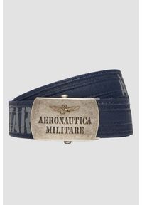 Aeronautica Militare - AERONAUTICA MILITARE Granatowy bawełniany męski pasek, Rozmiar XS. Kolor: niebieski. Materiał: bawełna. Styl: casual, sportowy #1