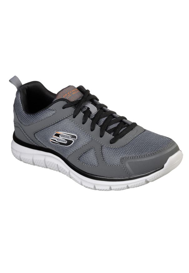 skechers - Skechers Track-Scloric, męskie buty treningowe, Szare. Kolor: wielokolorowy, czarny, szary. Materiał: tkanina. Sport: fitness