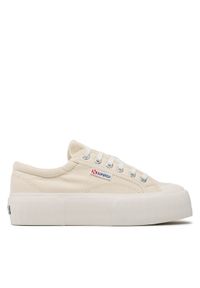 Superga Trampki 2631 Stripe Platform S5111SW Beżowy. Kolor: beżowy. Materiał: materiał. Obcas: na platformie