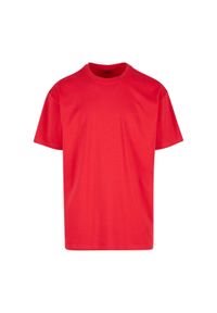BUILD YOUR BRAND - Ponadwymiarowa Koszulka Dla Dorosłych Unisex Heavyweight. Kolor: różowy
