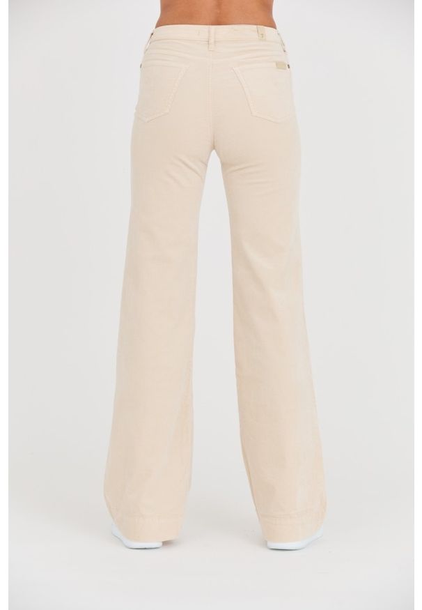 7 FOR ALL MANKIND Beżowe damskie spodnie Modern Dojo Velvet, Rozmiar 28. Kolor: beżowy