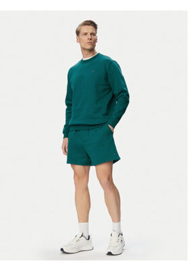 Tommy Jeans Szorty sportowe DM0DM21931 Zielony ciemny Regular Fit. Kolor: zielony. Materiał: bawełna. Styl: sportowy