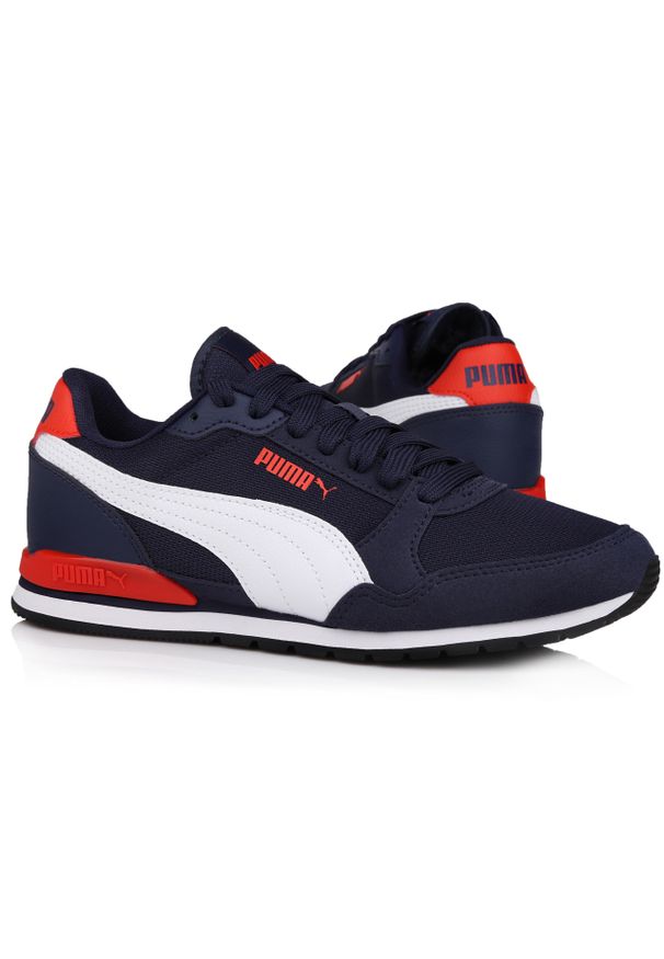 Puma - Buty damskie sportowe do chodzenia PUMA ST RUNNER V3 MESH. Kolor: czerwony, niebieski, wielokolorowy, biały. Materiał: syntetyk, tkanina, materiał. Sport: turystyka piesza