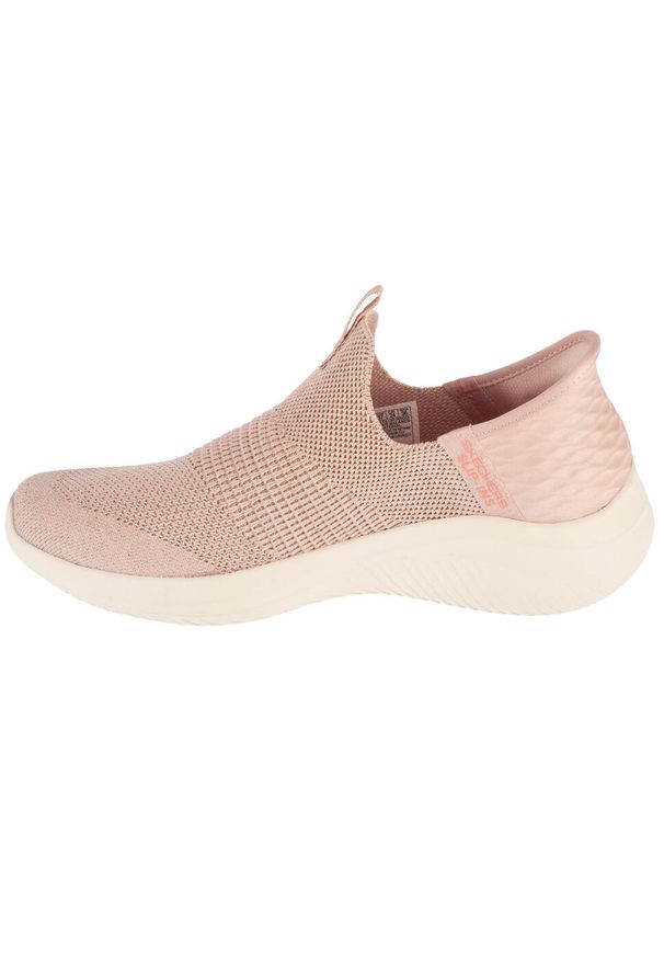 skechers - Buty sportowe Sneakersy damskie, Slip-Ins Ultra Flex 3.0 - Glitter Me. Kolor: różowy. Sport: turystyka piesza