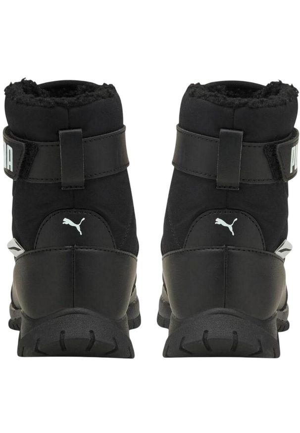 Puma - Skórzane Buty Śniegowe Dla Dzieci. Kolor: czarny. Materiał: skóra. Sezon: zima. Sport: turystyka piesza