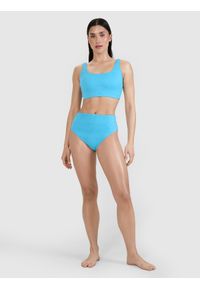4f - 4F Dół od bikini damski - turkusowy XS. Stan: podwyższony. Kolor: turkusowy. Materiał: materiał, włókno, syntetyk, elastan