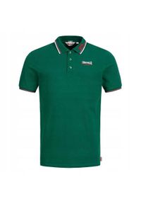 Polo Lonsdale Lion. Typ kołnierza: polo. Kolor: zielony. Styl: elegancki, sportowy #1
