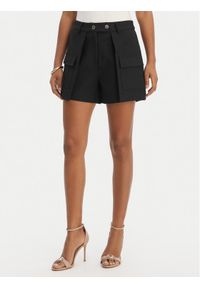 Morgan Szorty materiałowe 251-SHONAU Czarny Straight Fit. Kolor: czarny. Materiał: syntetyk #1