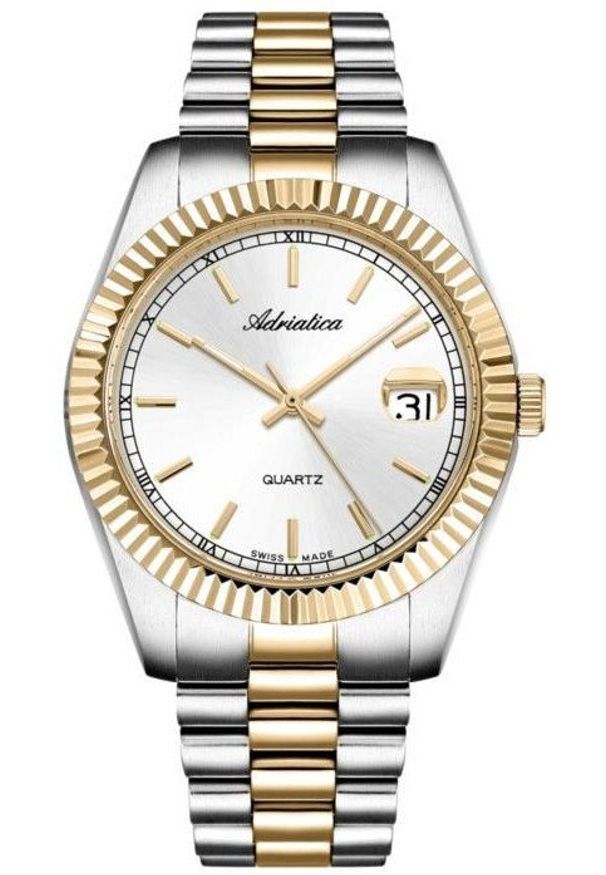 Zegarek Adriatica Zegarek męski Adriatica A1090.2113Q srebrny. Kolor: srebrny