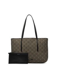 Calvin Klein Torebka Emblem Trio Pebble Shoulder Bag LV04F3750G Brązowy. Kolor: brązowy #3