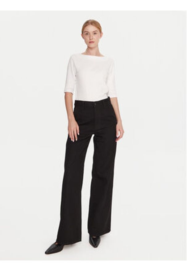 Calvin Klein Jeansy LV047D770G Czarny Wide Leg. Kolor: czarny