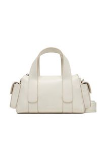 Calvin Klein Torebka Webbing Strap Pocket Bag LV04F3291G Biały. Kolor: biały. Materiał: skórzane #5