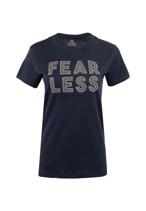 YB SPORTS - Glemo ATHL DPT Heloisa damska koszulka, Navy, 100% bawełna. Kolor: niebieski. Materiał: bawełna. Wzór: napisy