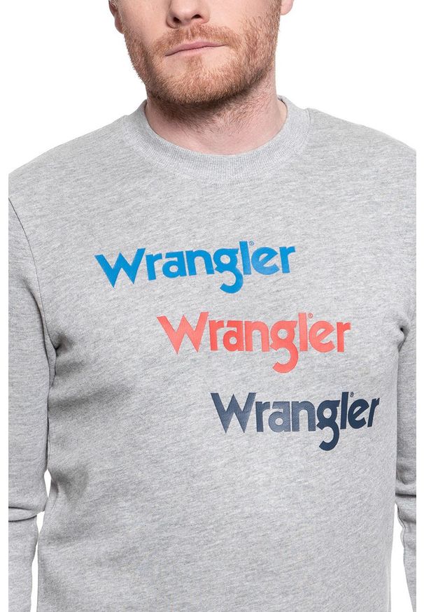 Wrangler - WRANGLER SEASONAL LOGO SWEAT MID GREY MEL W6A5HAX37 112130662