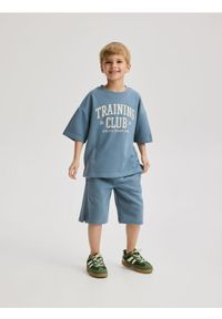 Reserved - Bawełniany komplet - niebieski. Kolor: niebieski. Materiał: bawełna