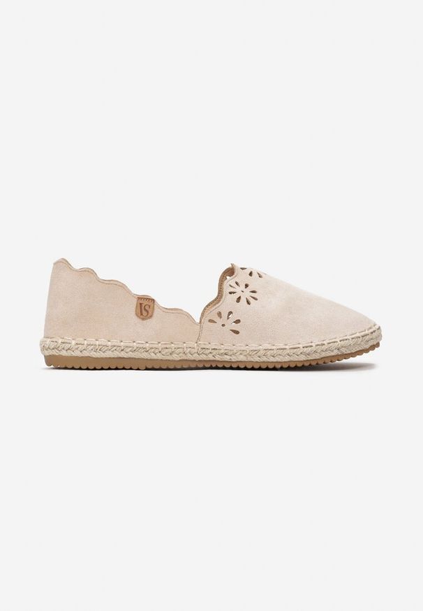 Born2be - Beżowe Espadryle Undefeatability. Nosek buta: okrągły. Zapięcie: bez zapięcia. Kolor: beżowy. Materiał: jeans. Szerokość cholewki: normalna. Wzór: kwiaty. Sezon: lato. Obcas: na płaskiej podeszwie