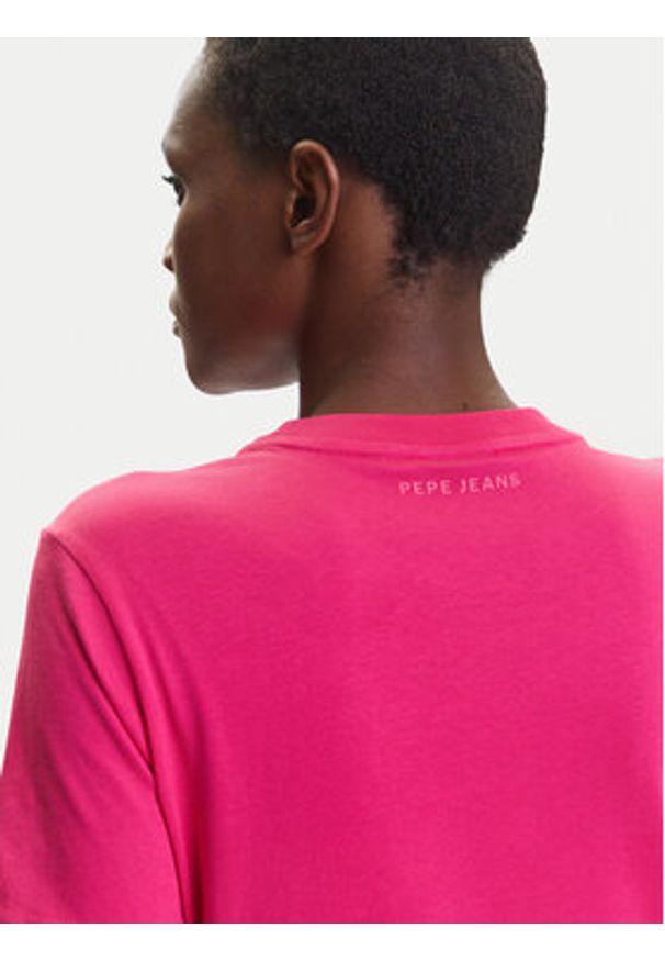 Pepe Jeans T-Shirt Red Bull Racing RL500004 Różowy Regular Fit. Kolor: różowy. Materiał: bawełna