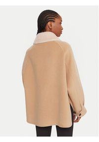 Marella Płaszcz wełniany Gettone 2523086011 Beżowy Loose Fit. Kolor: beżowy. Materiał: syntetyk #4