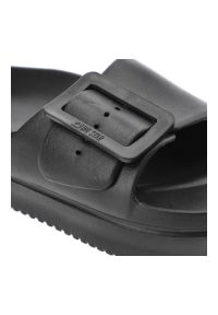 Big-Star - Czarne Klapki Big Star Wygodne Obuwie Damskie Na Platformie. Okazja: na co dzień. Kolor: czarny. Materiał: materiał. Wzór: jednolity. Obcas: na platformie. Styl: klasyczny, casual, elegancki #7