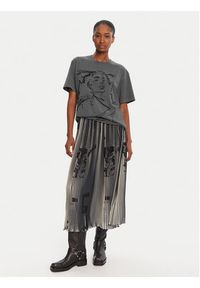 Desigual T-Shirt Budapest 25WWTK47 Szary Regular Fit. Kolor: szary. Materiał: bawełna