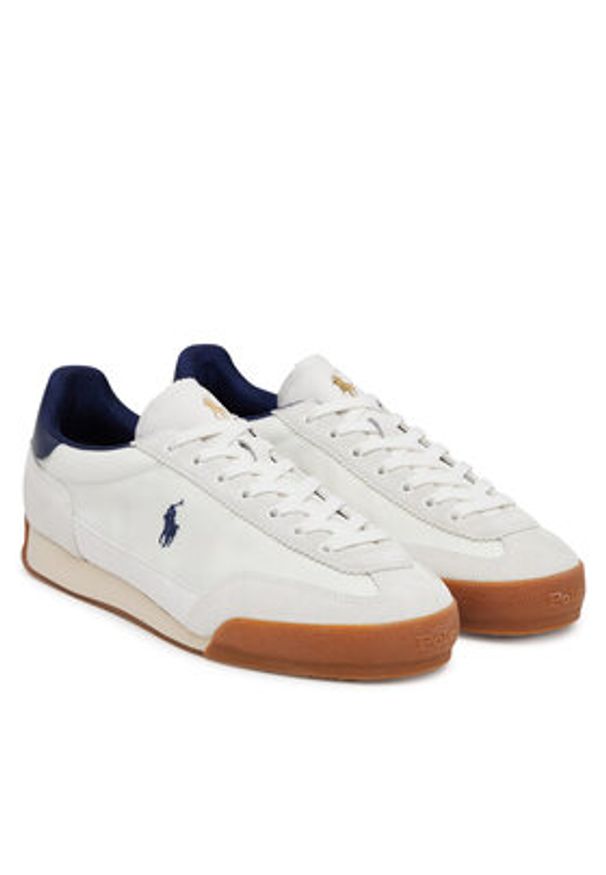 Polo Ralph Lauren Sneakersy 809968177001 Biały. Kolor: biały. Materiał: skóra, zamsz
