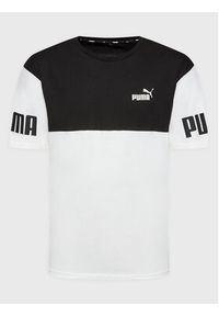 Puma T-Shirt Power Colorblock 849801 Biały Relaxed Fit. Kolor: biały. Materiał: bawełna #4