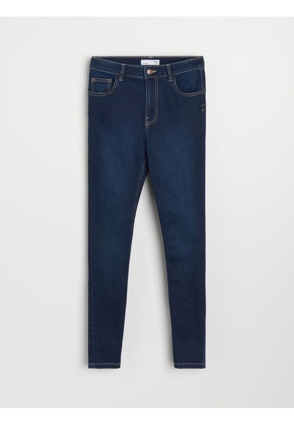 Sinsay - Jeansy skinny fit - niebieski. Kolor: niebieski