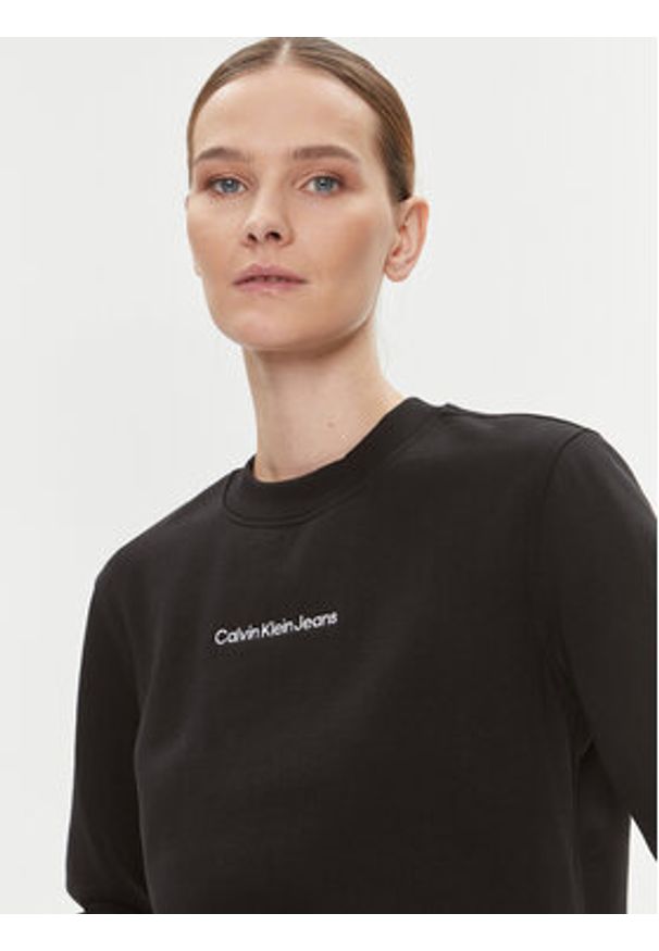 Calvin Klein Jeans Bluza Institutional J20J222548 Czarny Regular Fit. Kolor: czarny. Materiał: bawełna, syntetyk
