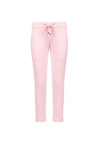 Juvia - Spodnie JUVIA FLEECE TURN-UP. Kolor: różowy. Materiał: dresówka, bawełna, prążkowany. Wzór: aplikacja #1