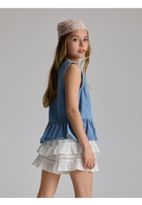 Reserved - Szorty imitujące spódnicę - biały. Kolor: biały. Materiał: bawełna #1