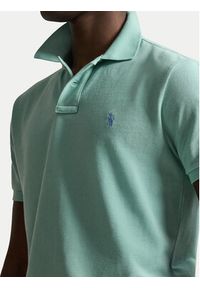 Polo Ralph Lauren Polo 710536856503 Zielony jasny Slim Fit. Typ kołnierza: polo. Kolor: zielony. Materiał: bawełna #2
