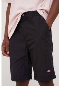 Dickies spodnie męskie kolor czarny proste. Kolor: czarny. Materiał: tkanina #3