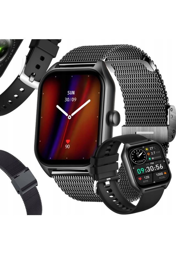 AMT - SMARTWATCH ZEGAREK SPORTOWY DAMSKI 2 PASKI TĘTNO SPORT PULS MENU PL GRATIS. Rodzaj zegarka: smartwatch. Styl: sportowy