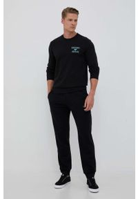 Emporio Armani Underwear dres lounge kolor czarny. Kolor: czarny. Materiał: dresówka