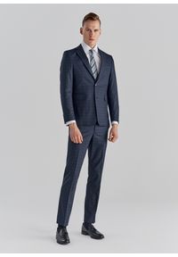 Pako Lorente - Granatowa marynarka garniturowa P22WF-3G-041-G-S. Kolor: niebieski. Materiał: tkanina. Wzór: kratka #8
