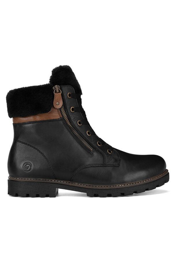 Remonte Botki D8463-01 Czarny. Kolor: czarny. Materiał: skóra