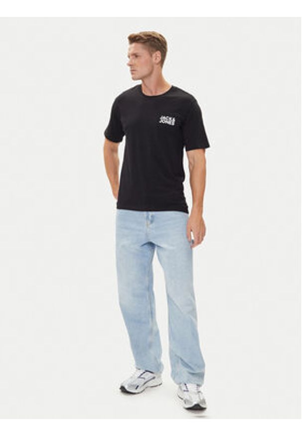 Jack & Jones Komplet t-shirtów Corp Logo 12191762 Czarny Slim Fit. Kolor: czarny. Materiał: bawełna