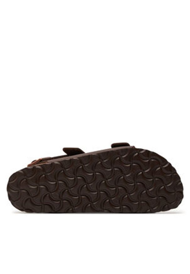Birkenstock Sandały Milano 034703 Brązowy. Kolor: brązowy. Materiał: skóra