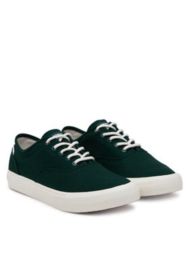 TOMMY HILFIGER - Tommy Hilfiger Tenisówki Th Hi Vulc Low Oxford Twill FM0FM05400 Zielony. Kolor: zielony. Materiał: materiał