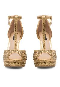 Nine West Sandały NISA SY015-1NW Złoty. Kolor: złoty. Materiał: materiał #8