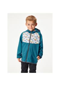 UNUO - Kurtka softshellowa dziecięca z polarem Basic, Cobalt, Bagry. Kolor: niebieski. Materiał: polar. Sezon: wiosna, jesień. Styl: sportowy