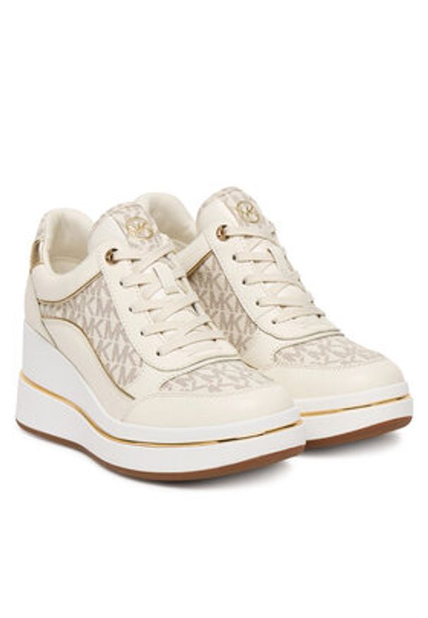 MICHAEL Michael Kors Sneakersy Emmy 43F5EMFS2L Beżowy. Kolor: beżowy. Materiał: skóra